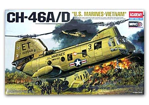 CH-46 US. Marines VIETNAM VERSIONขนาด 1/48 ของ Academy