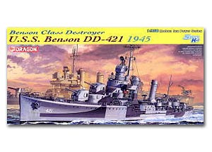 ;Ԧҵԡѹ USS Benson class Destroyer Benson DD-421 1945  Ҵ 1/350 ͧ Dragon