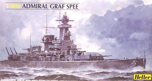 เรือประจัญบานฉบับกระเป๋าเยอรมัน Graf Spee 1/400 ยี่ห้อ Heller