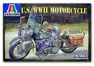Harley Davidson US Army WWII ขนาด 1/9 ของ italeri