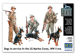 Dogs in the service in Marine Corps, WW II era Ҵ 1/35 ͧ Master Box