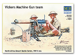 Vickers Machine Gun team, North Africa Desert Battle Series ,WW II era  Ҵ 1/35 ͧ Master Box
