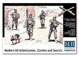 ԡѹ Modern U.S. infantrymen, Cordon and Search Ҵ 1/35 ͧ Master Box