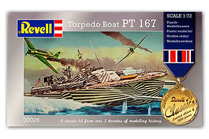 เรือเร็วตอร์ปิโดอเมริกัน PT167 Torpedo Boat ของ อเมริกา ขนาด 1/72 ของ Revell
