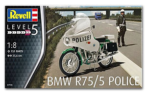BMW R75/5 Police ขนาด 1/8 ของ Revell