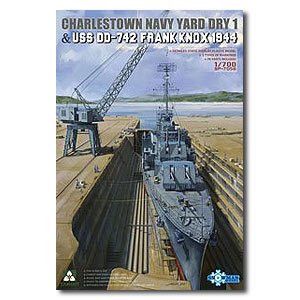 Charlestown Navy Yard DRY1 & USS DD-742 Frank Knox 1944 Ҵ 1/700 ͧ Takom