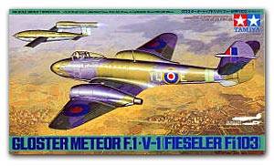 ͧԹѺ; Gloster Meteor F1 w V-1 (Fieseler Fi 103)ШǴ V-2 ͧѹҴ 1/48 ͧ Tamiya