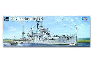 เรือประจัญบาน HMS Dreadnought 1915 เดร๊ดหนอด ขนาด 1/350 ของ Trumpeter agbx