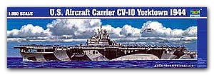 เรือบรรทุกเครื่องบินอเมริกันยอร์คทาวน์ Yorktown CV-10 1944 1/350 ของ Trumpeter 