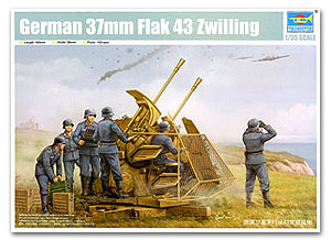 Flak43 3.7cm Double Gun Ҵ 1/35 ͧ Trumpeter