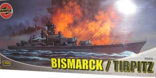 เรือประจัญบานเยอรมัน Bismarck or Tirpitz ขนาด 1/400 ของ Airfix