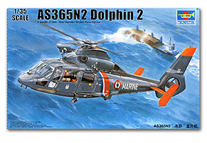 AS365N2 Dolphin 2 Helicopter ขนาด 1/35 ของ Trumpeter
