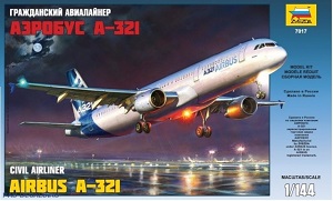 Airbus A321 ขนาด 1/144 ของ Zveada